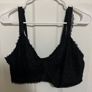 Womens Auden Black lace bralette sz 3x
